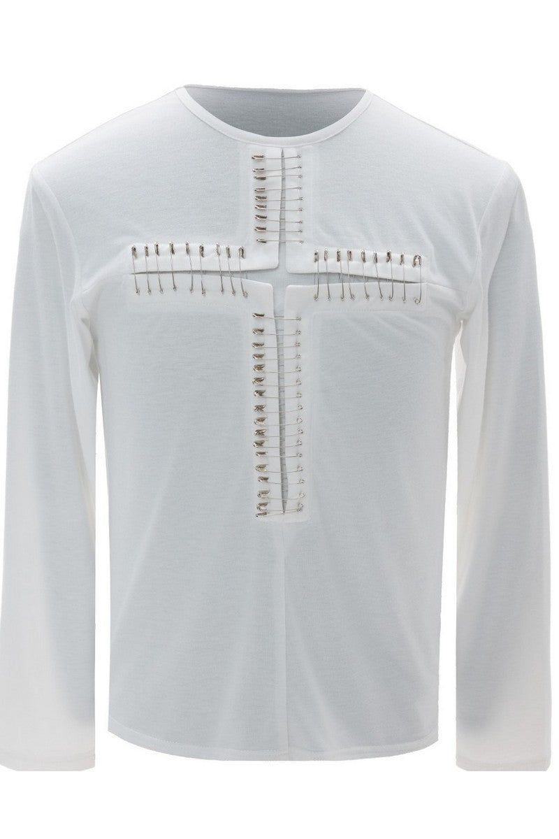 Cross Pin Henley Shirt