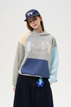 Striped Star Patch Hoodie