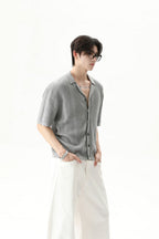 Collared Button Up Knit Cardigan