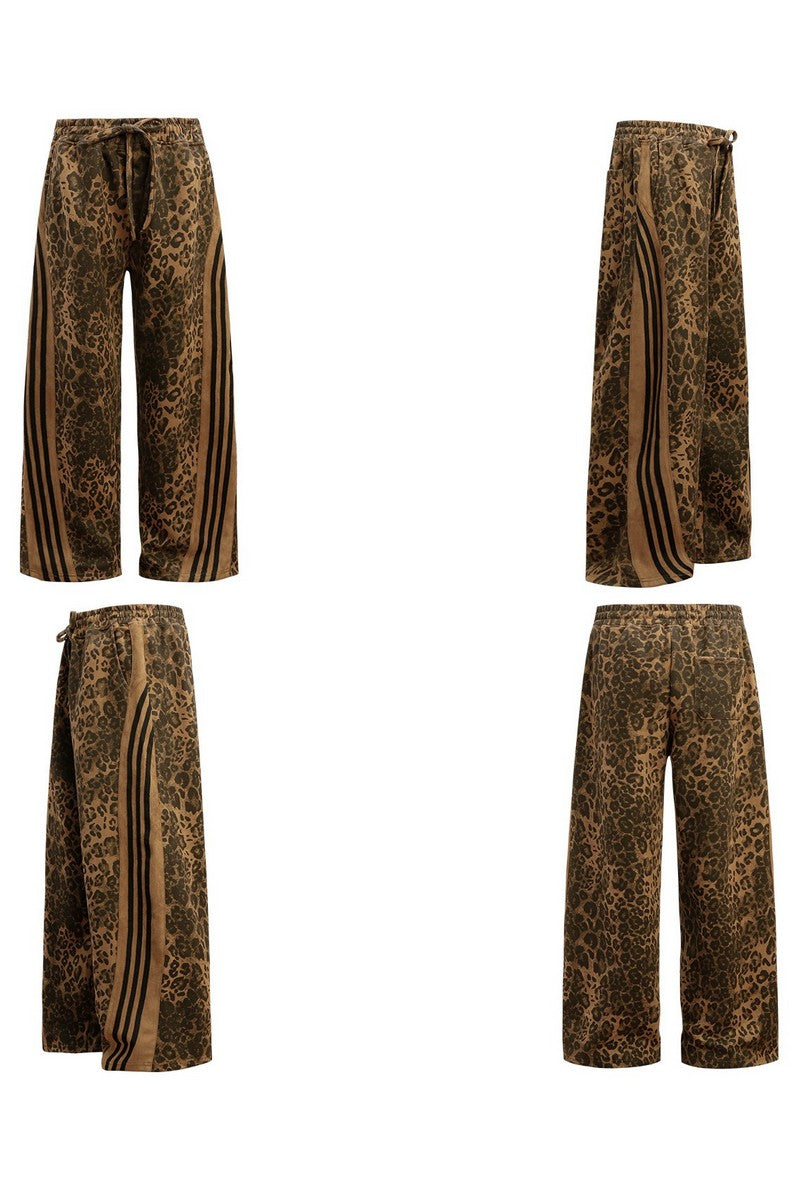 Leopard Stripe Utility Pants