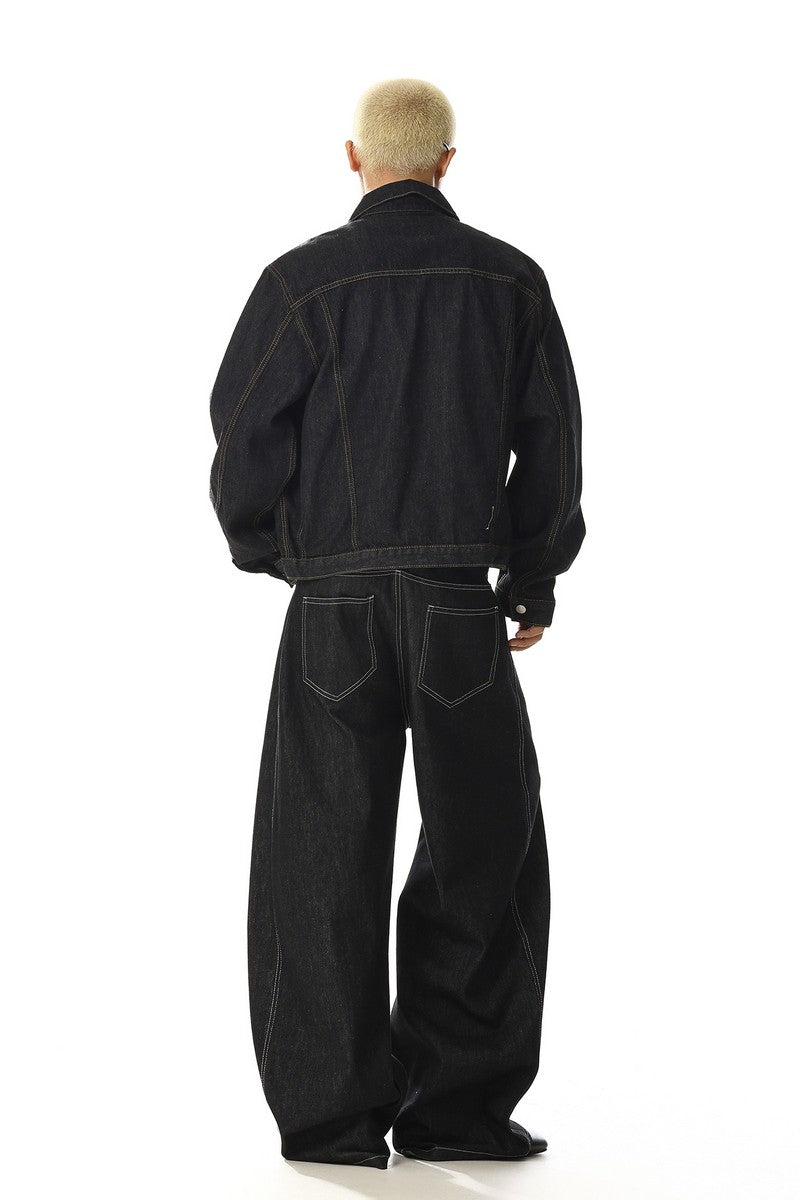 Raw Denim Utility Jacket