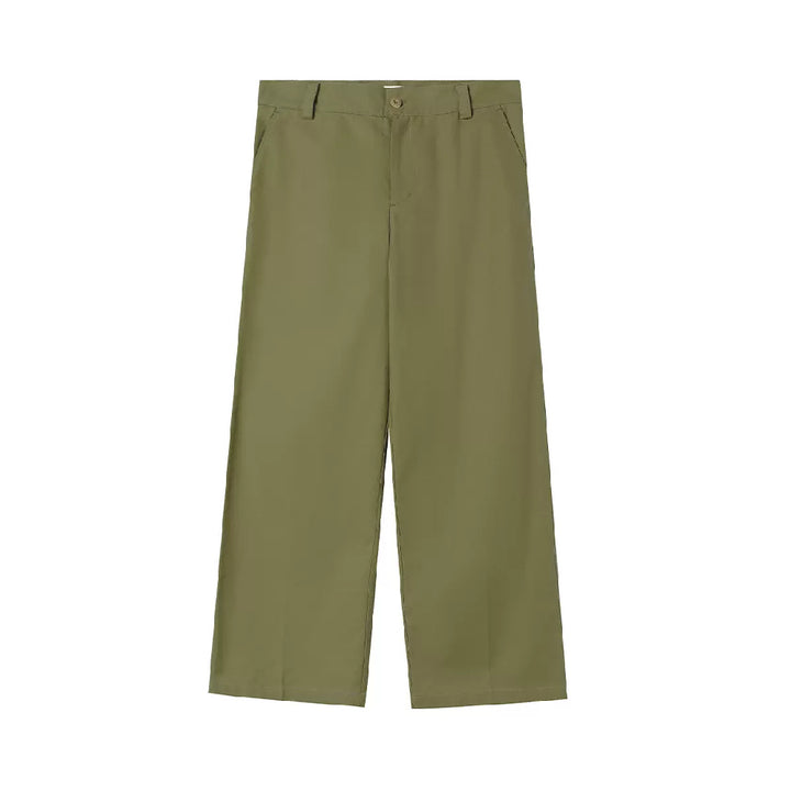 Cotton Straight Trousers