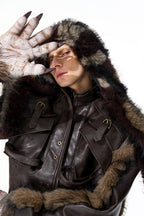 Faux Mink Trapper Hat