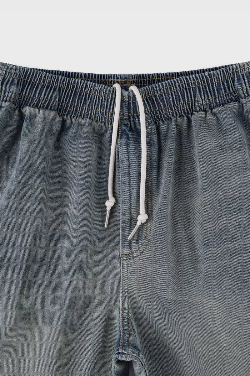 Tapered Drawstring Vintage Jeans