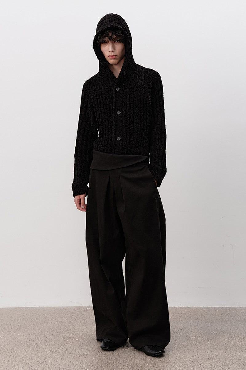 Pleated Straight Leg Kendo Pants