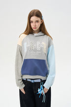 Striped Star Patch Hoodie