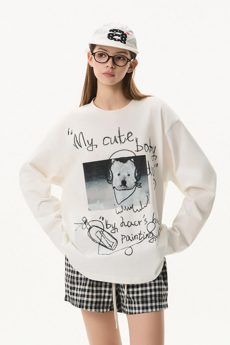 Graffiti Puppy Longsleeve Tee