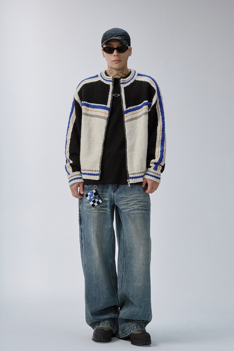 Washed Double Waist Jeans