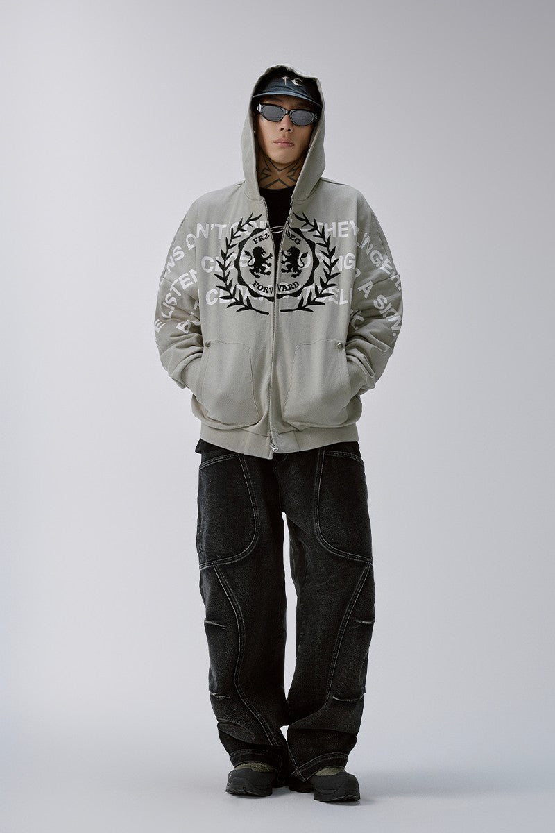 Deconstructed Cargo Denim Jeans