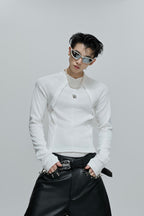 Deconstructed Fitted Long Sleeve Tee