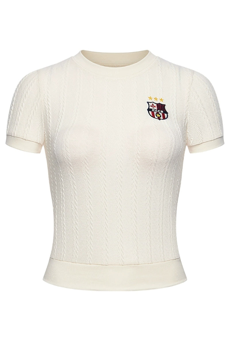 Textured Knit Slim Pullover