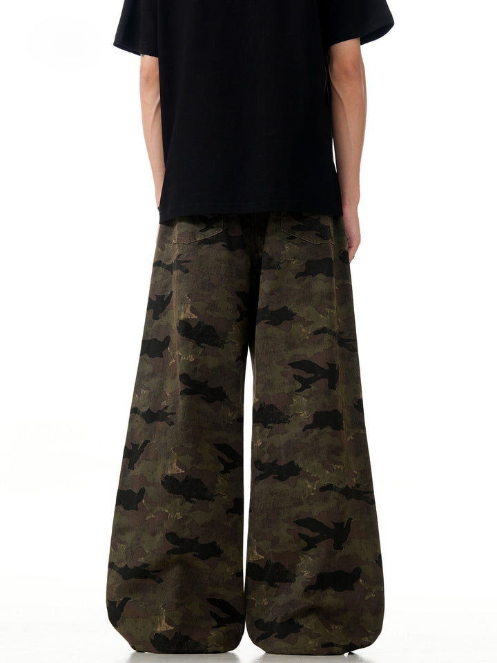 Camo Washed Cargo Jeans