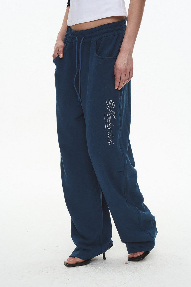 Embroidered Loose Sweatpants