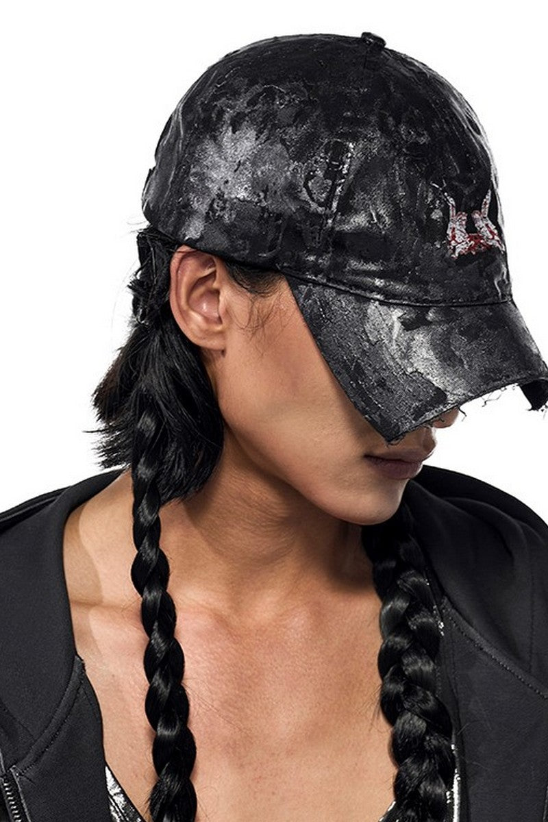 Waxed Graphic Baseball Cap