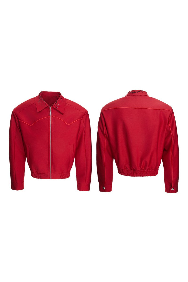 Studded Embroidered Tech Jacket