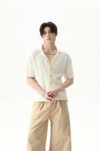 Collared Button Up Knit Cardigan