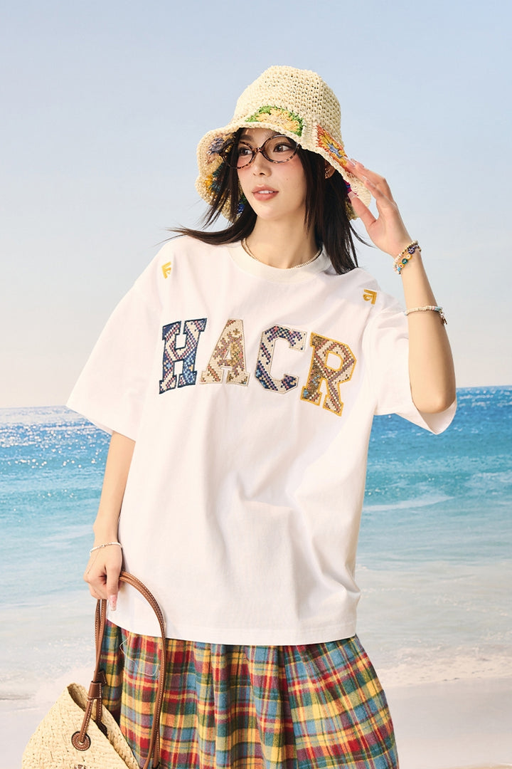 Ethnic Patch Embroidery T-Shirt