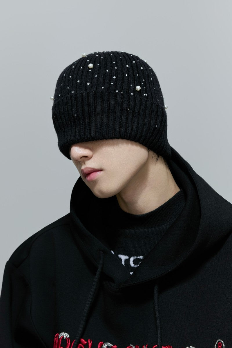 Pearl Knit Fuzzy Winter Beanie