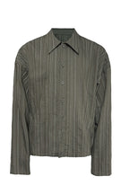 Textured Striped Overshirt