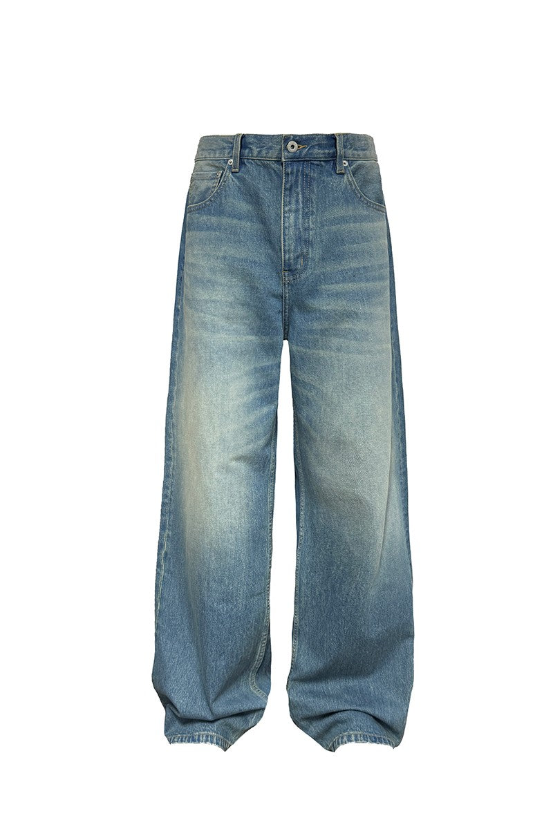 Vintage Washed Straight Jeans