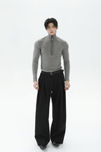 Thermal Fitted Henley Long Sleeve Tee