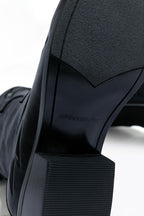 Embossed Spine Leather Chelsea Boots