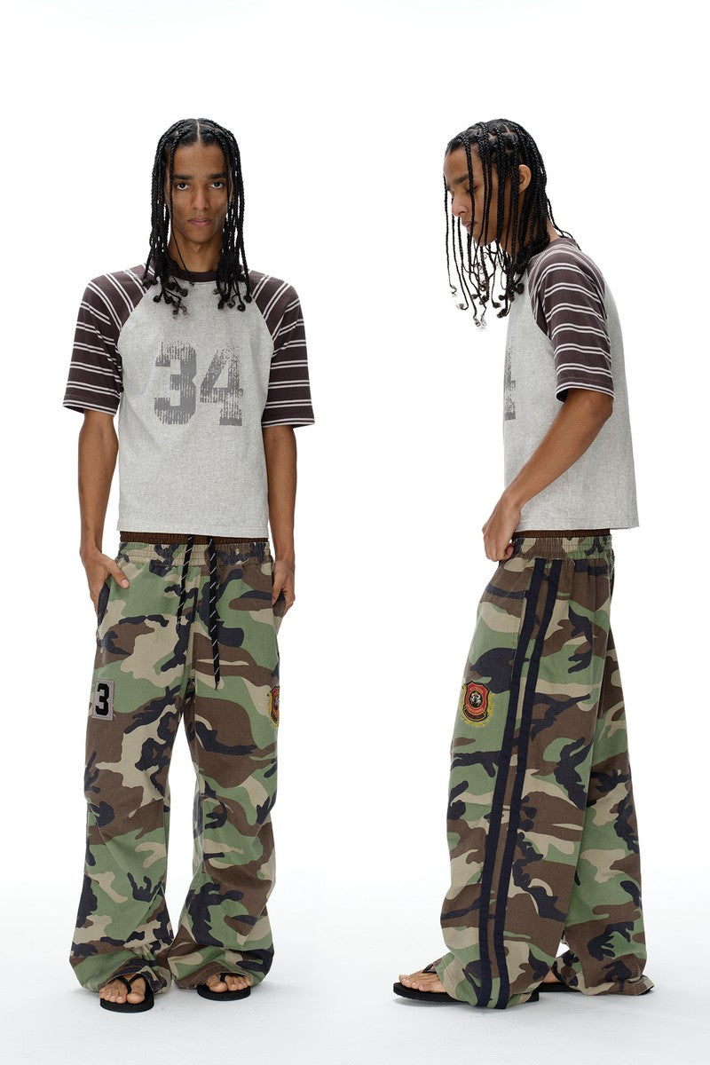 Camo Double Waist Pants