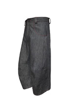 Pleated Raw Denim Jorts