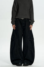 Brown Deconstructed Cargo Pants