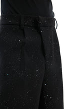 Sequin High-Waist Wide-Leg Trousers