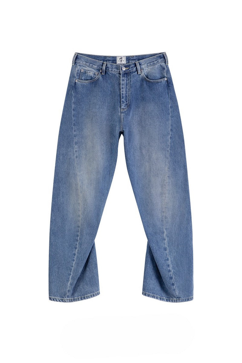 Washed Blade Cut Jeans