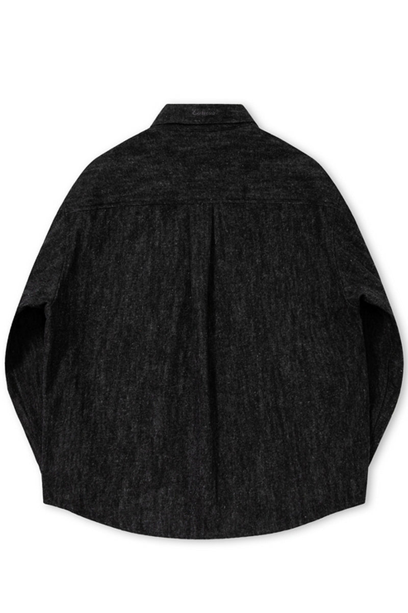 Washed Black Denim Shirt
