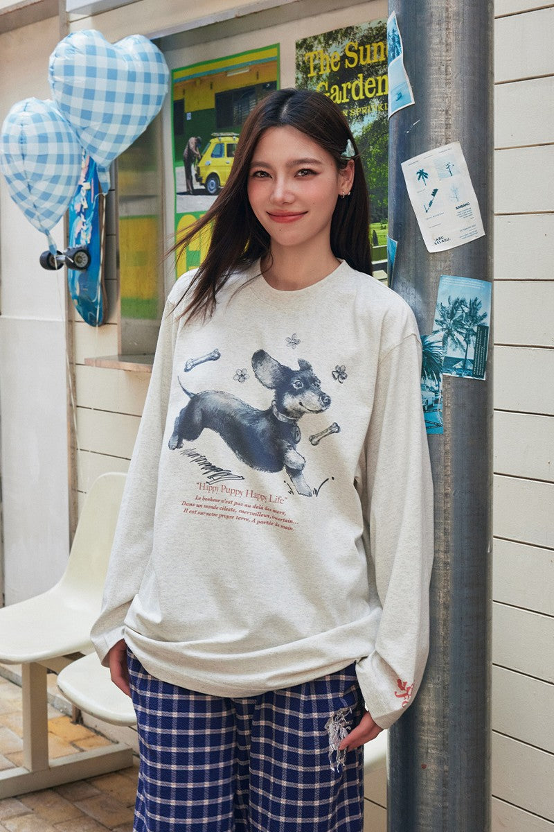 Dachshund Sketch Long Sleeve Tee