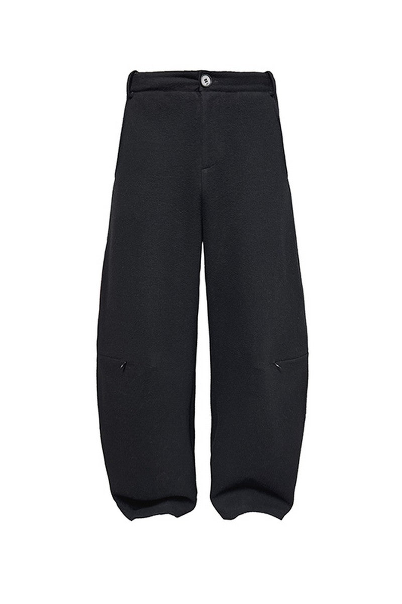 Layered Zip Brushed Knife Pants
