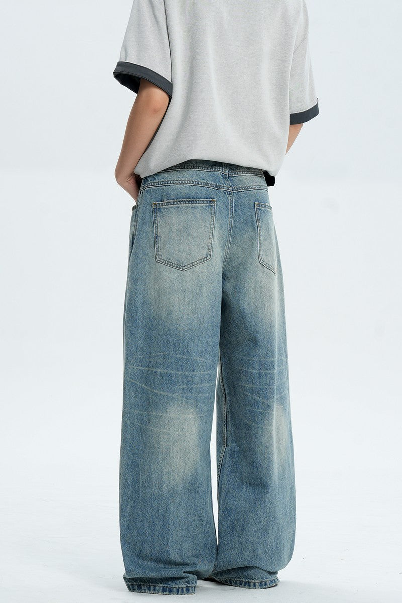 Straight Leg Blue Jeans