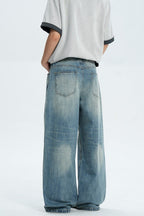 Straight Leg Blue Jeans