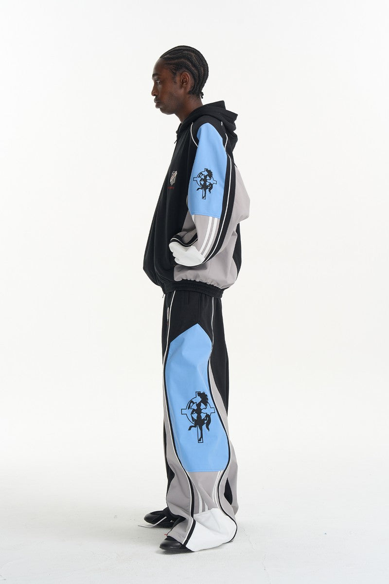 Colorblock Embroidered Track Jacket