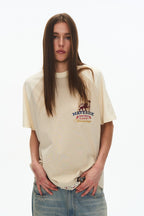 Letter Print Raglan Tee