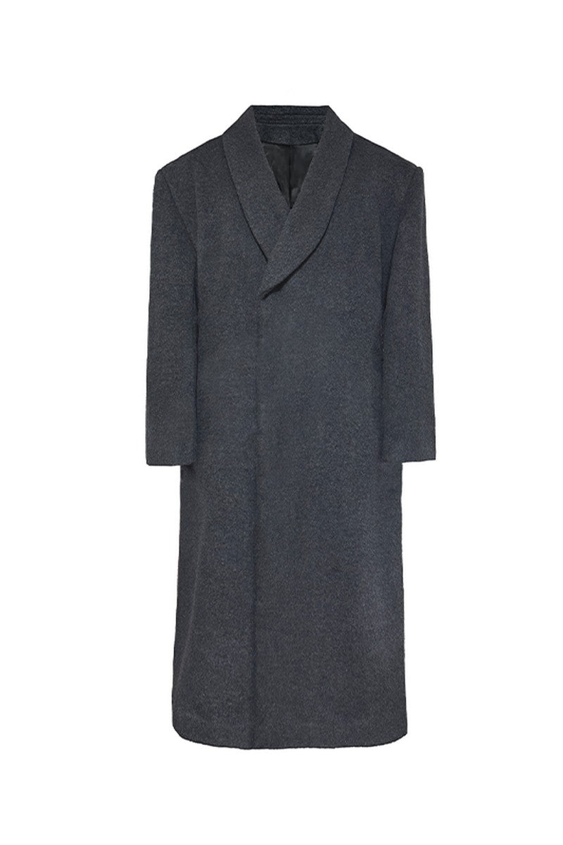 Wool Peaked Lapel Tailored Coat