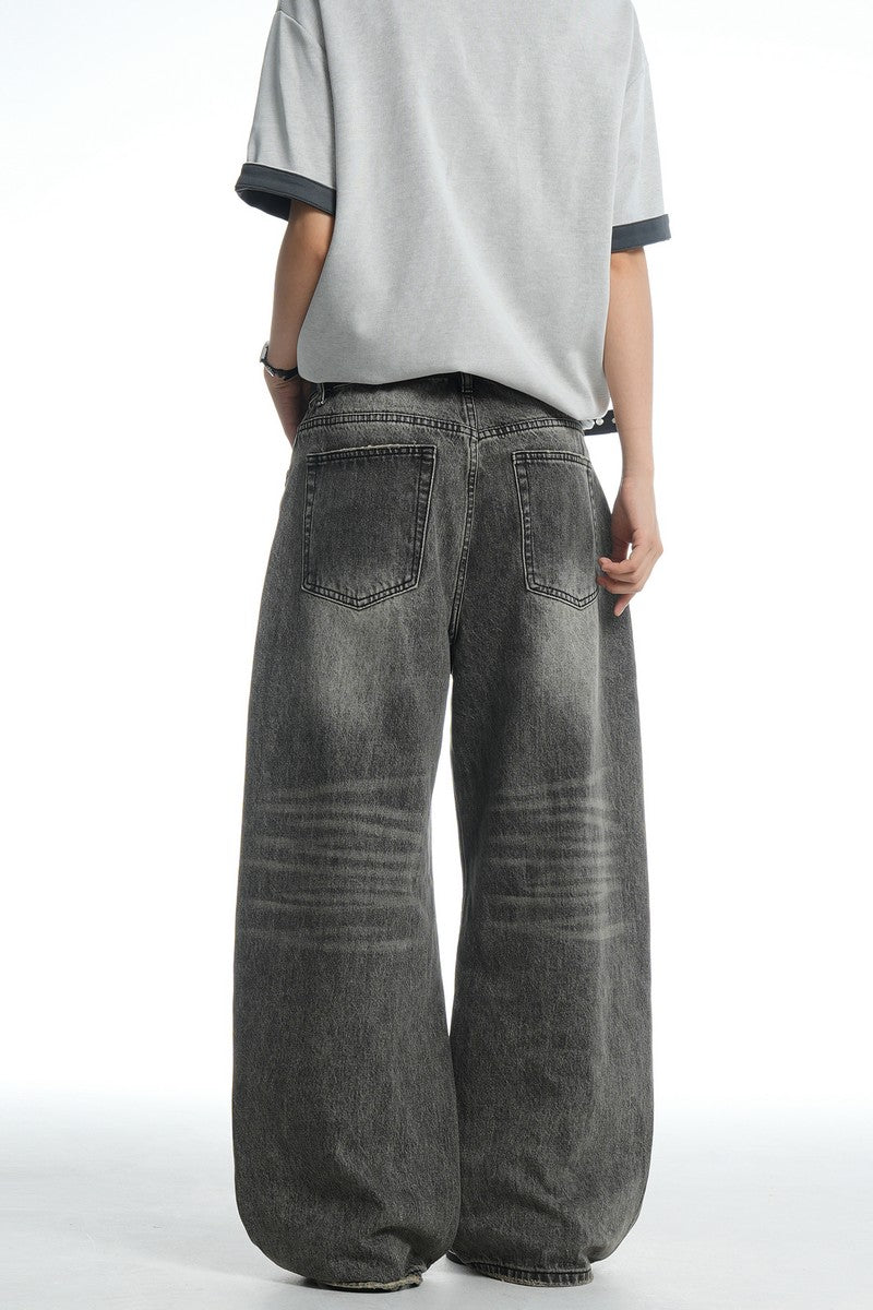 Whiskered Black Gold Jeans