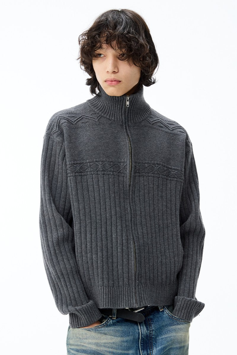 Heavyweight Ribbed Knit Sweater