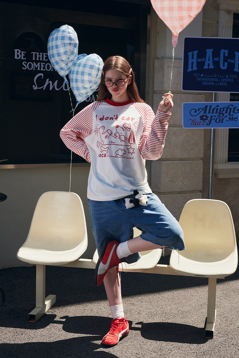 Raglan Dog Sketch Tee