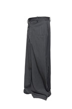 Side Pleated Wide Leg Trousers