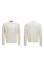 Pearl Detail Knit Polo Shirt