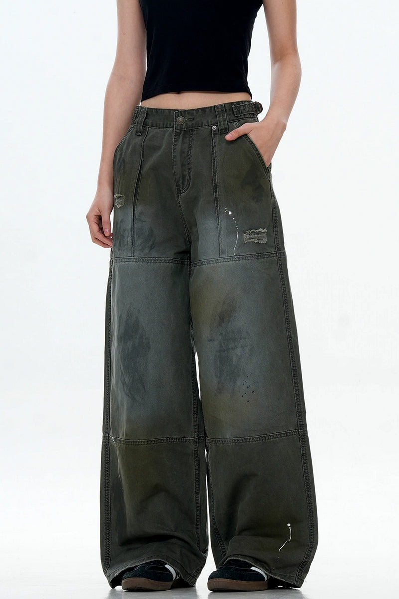 Paint Splatter Logger Cargo Pants
