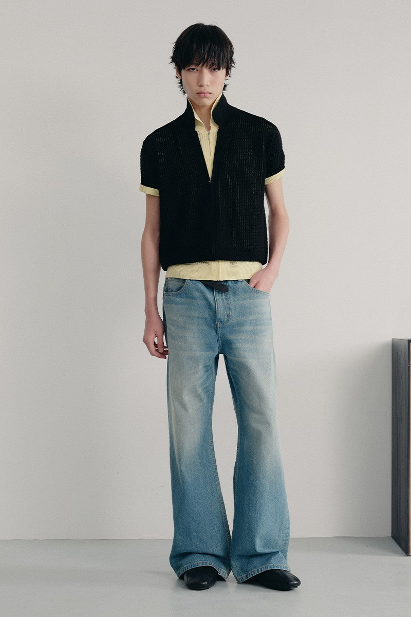 Vintage Washed Straight Jeans