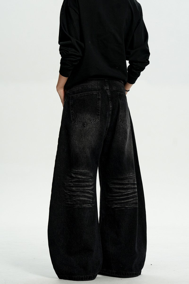 Black Whiskered Blade Jeans