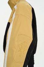 Colorblock Cropped Biker Jacket