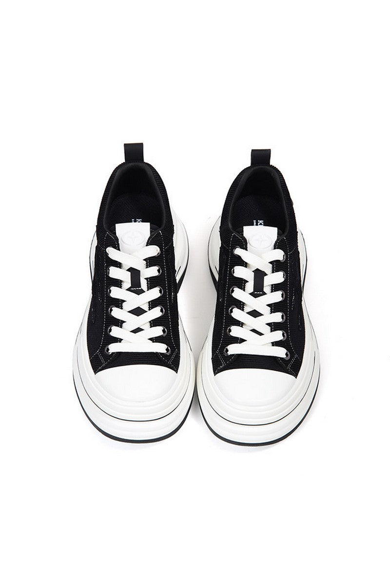 Black Platform Canvas Sneakers