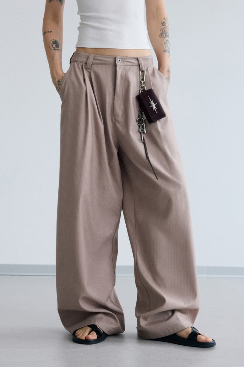 Striped Crease Trousers